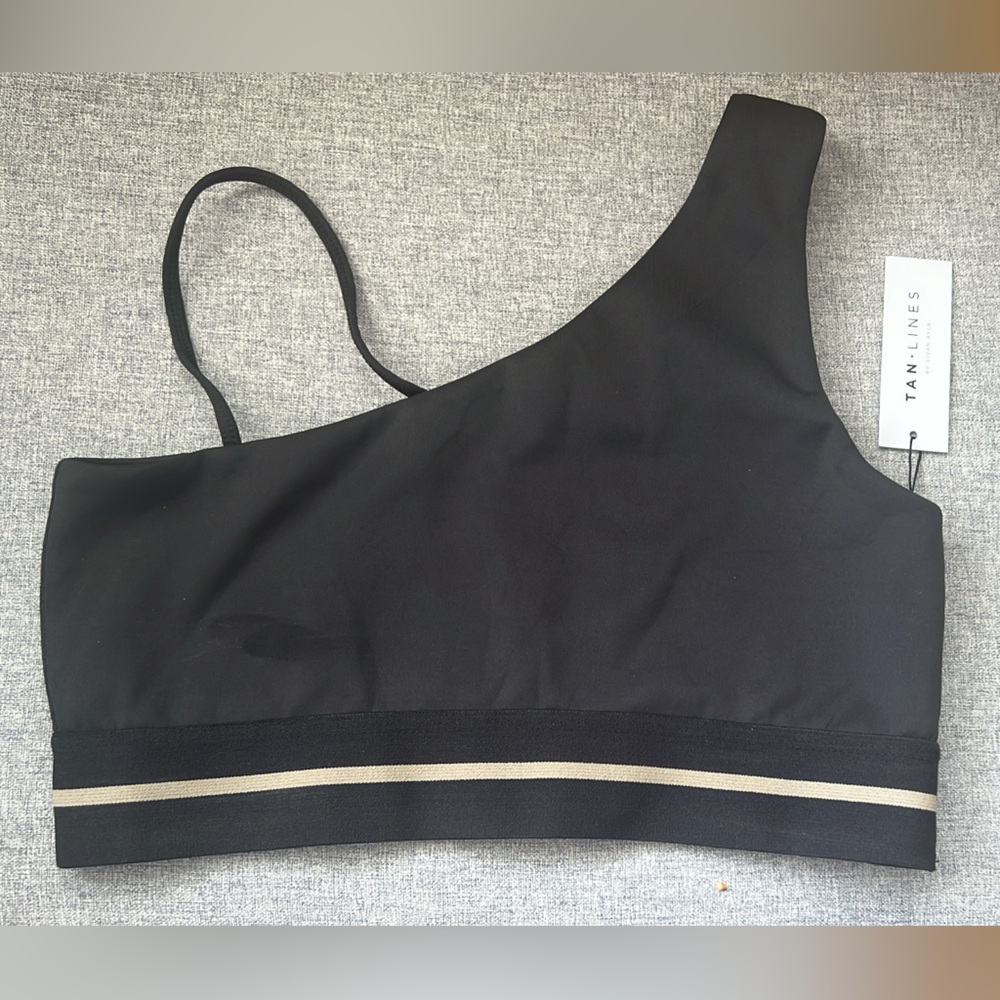 Tan + Lines by Sivan Ayla Black Sports Bra NWT Size L